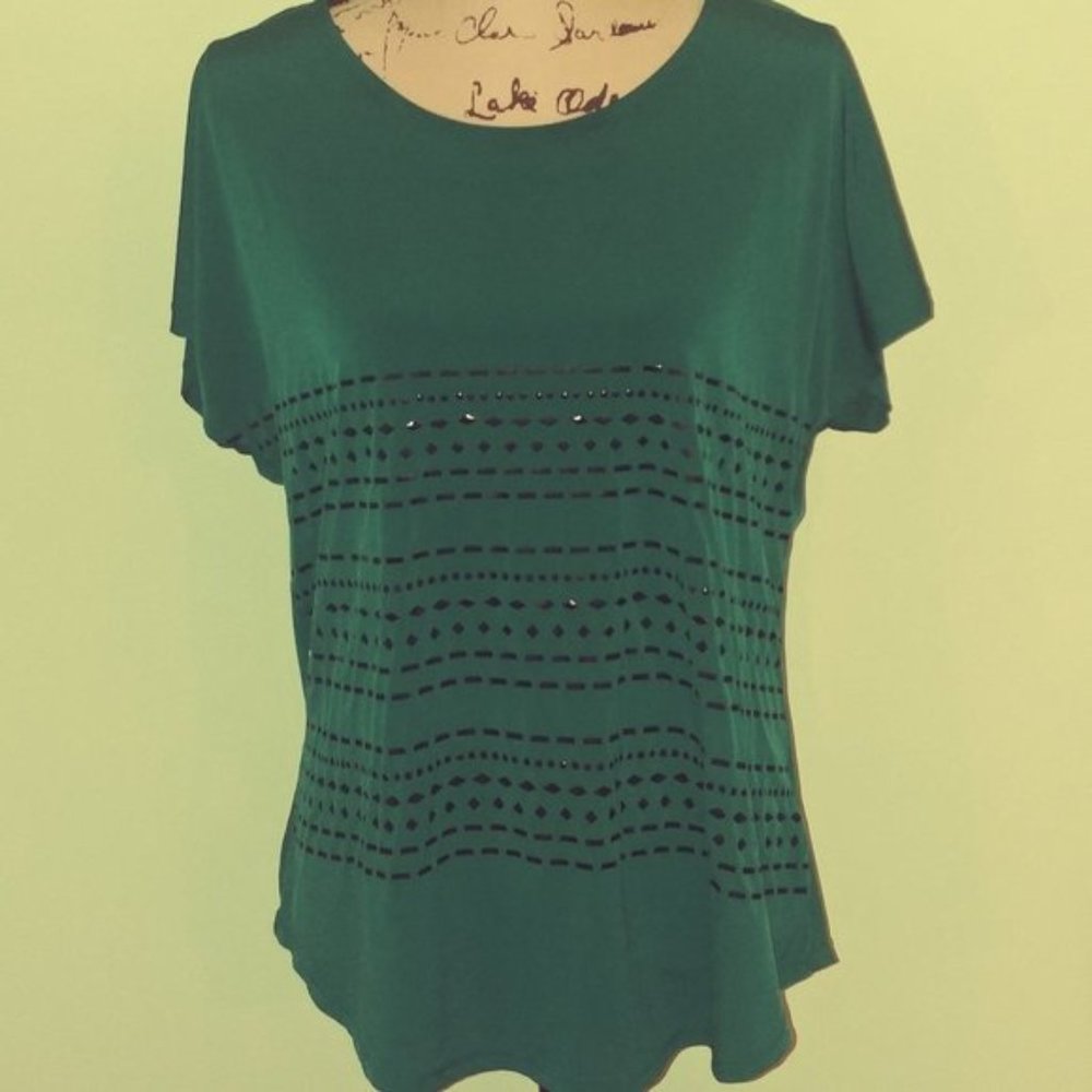 4 for $10 JACLYN SMITH EMERALD SHIRT SIZE LARGE